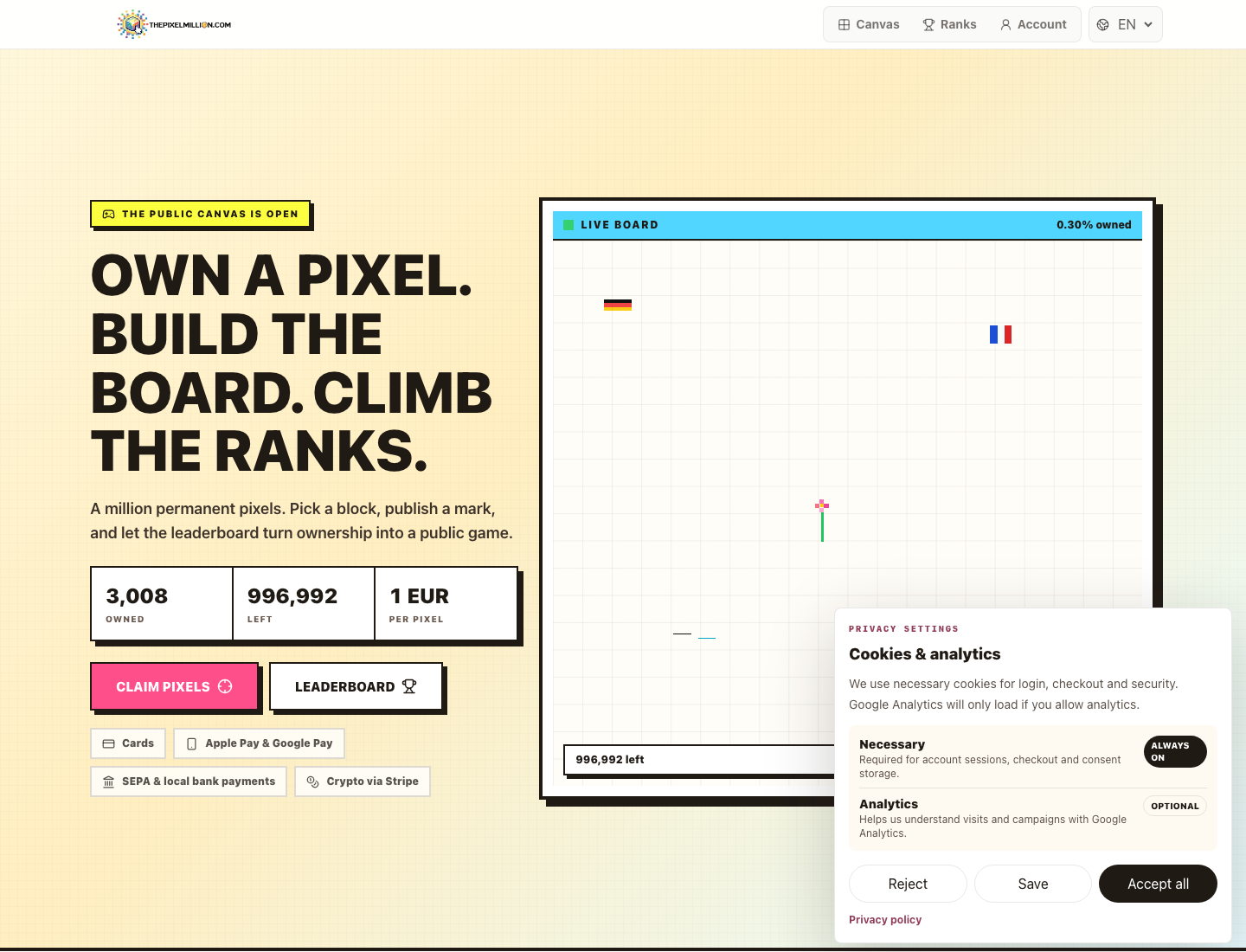 Screenshot von The Pixel Million